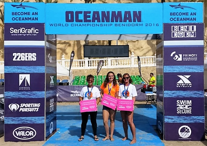 World Oceanman Champions Beth, Zoe and Vicki