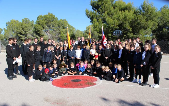 Children from the Phoenix International School in San Miguel held a remembrance service on Friday