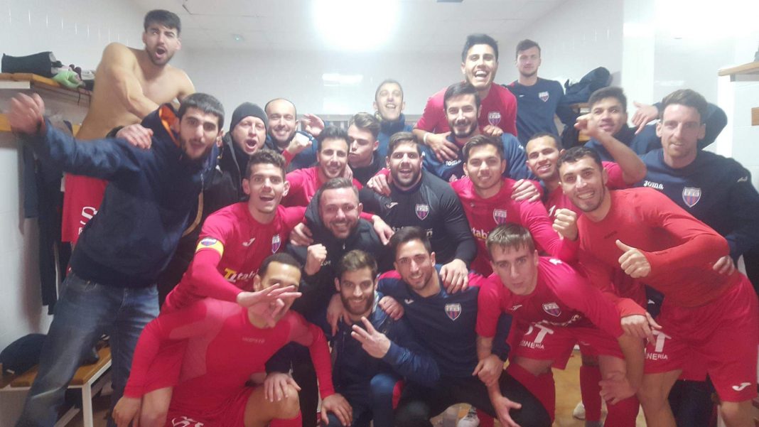 Racing San Miguel celebrate going seven points clear at the top of the table.