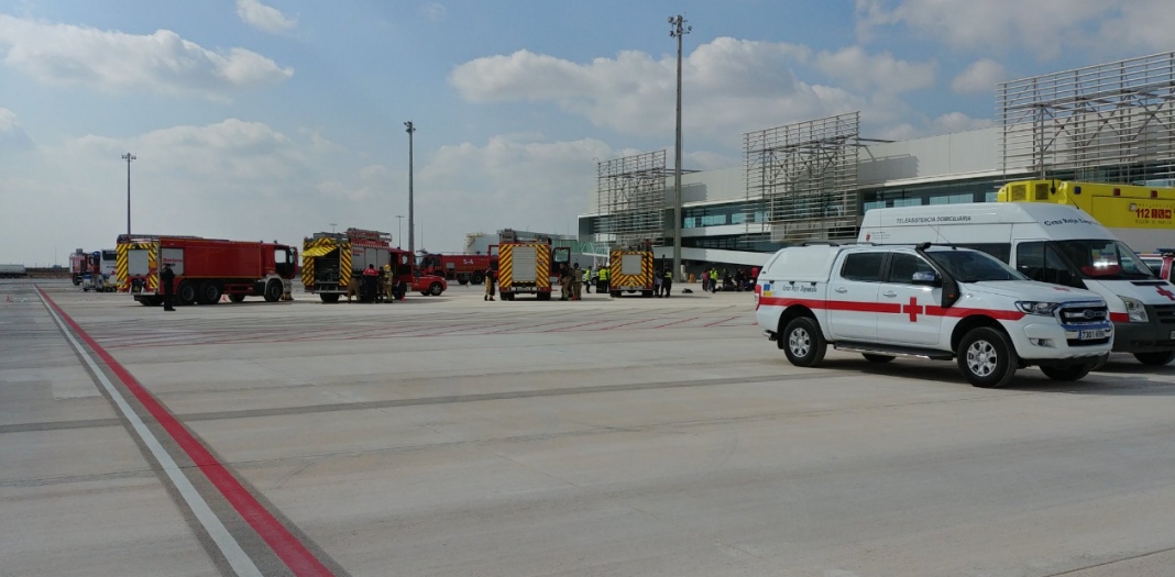 On Wednesday the authorities carried out a mock air accident at the airport