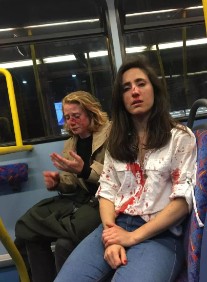 Ryanair stewardess and girlfriend beaten on London bus because they would not kiss for gang of yobs