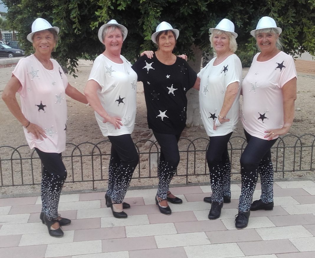 Our star spangled ladies (pictured here) are getting ready for their showstopping opening number with a  great tap routine