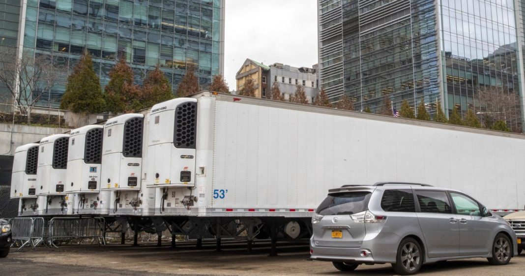 Trucks used as mobile morgues as New York unable to store its bodies