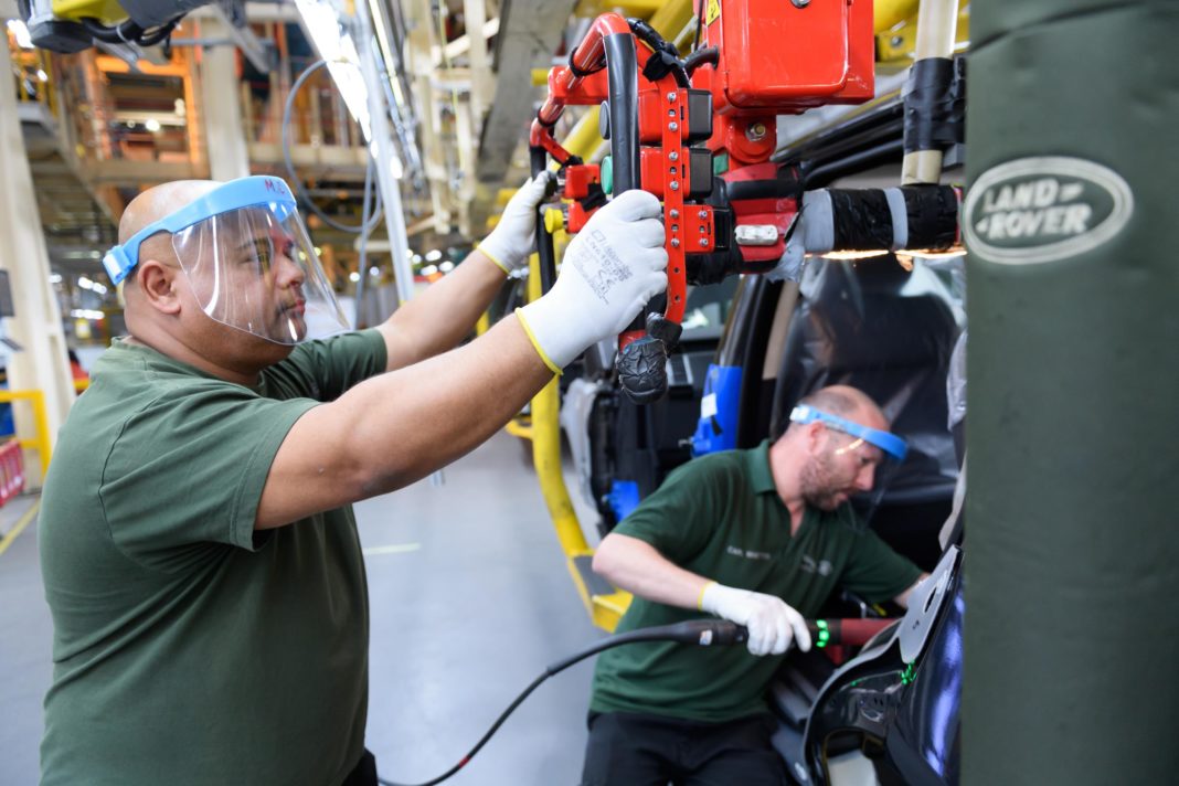 Distancing measures comes off Jaguar Land Rover’s Solihull production line