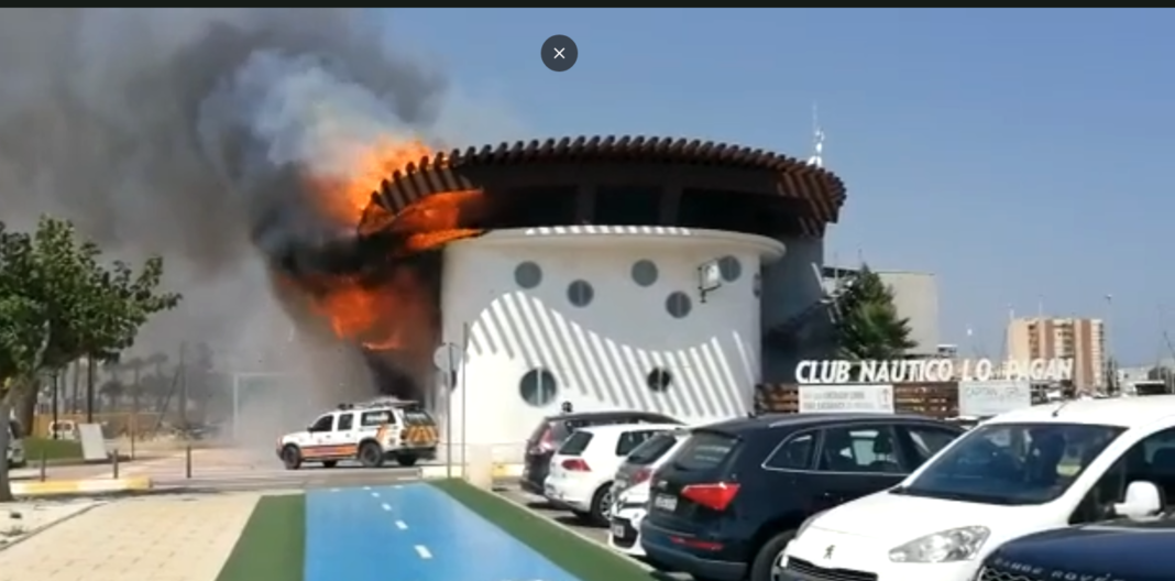 Flames devour Lo Págan Yacht Club