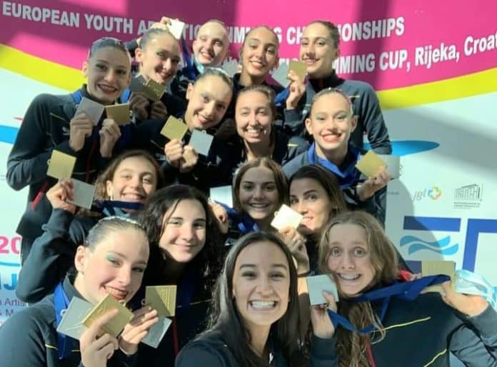 Spanish Youth Team in European Synchronised Swimming Championships, Croatia.