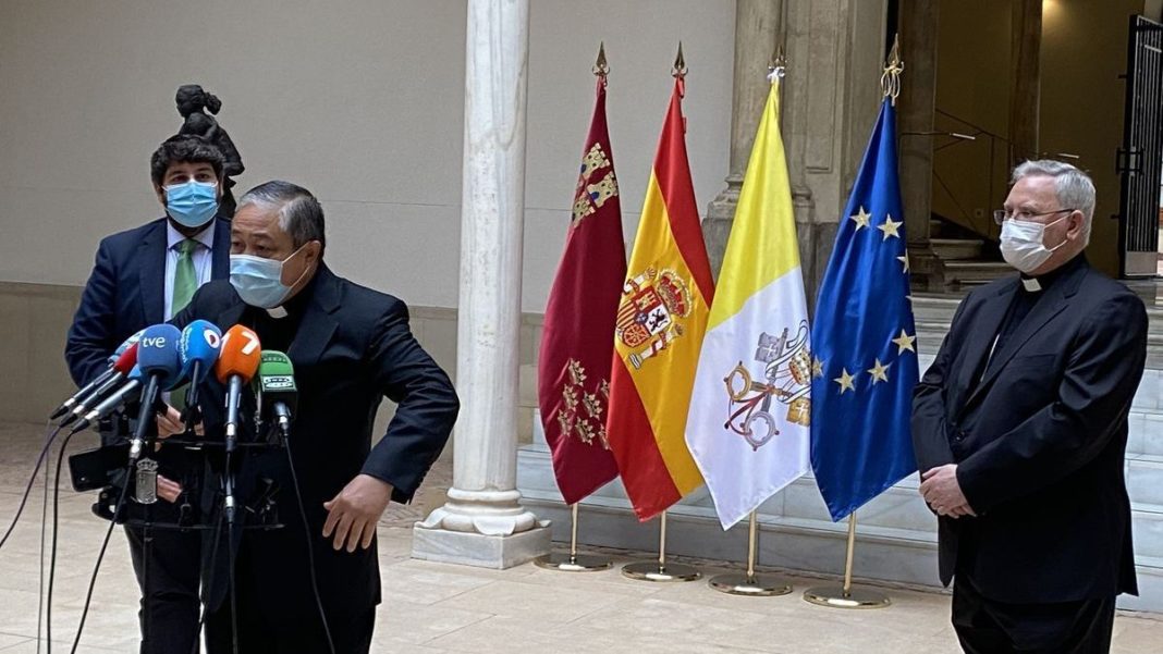 The Nuncio of His Holiness in Spain, Bernardito Cleopas Auza, was visiting the Region of Murcia