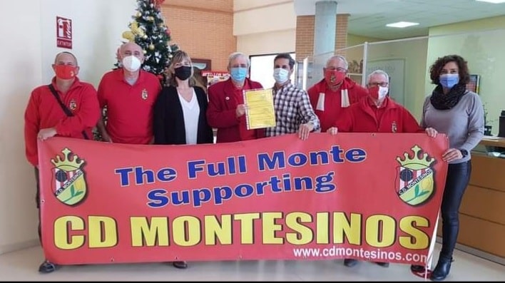 CD Montesinos 'Full Monte Supporters Club' raised €480 for Los Montesinos Social Services Department. Photo: FMSC.