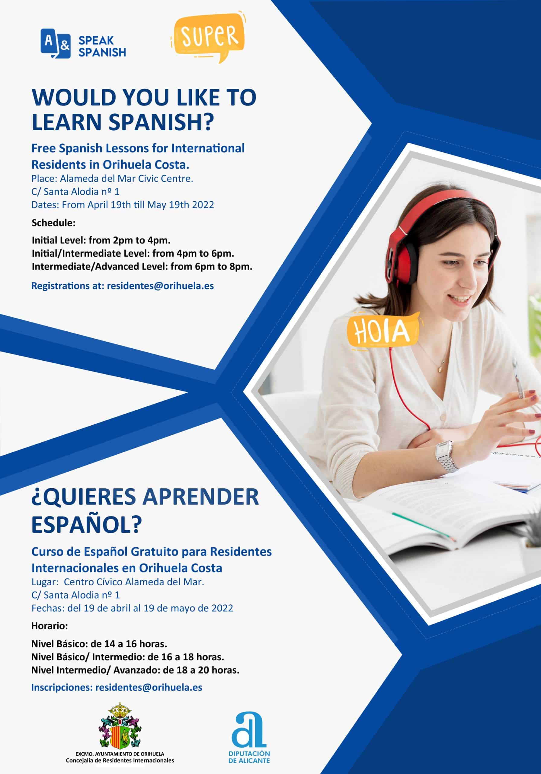 Spanish Course for International Residents in Orihuela
