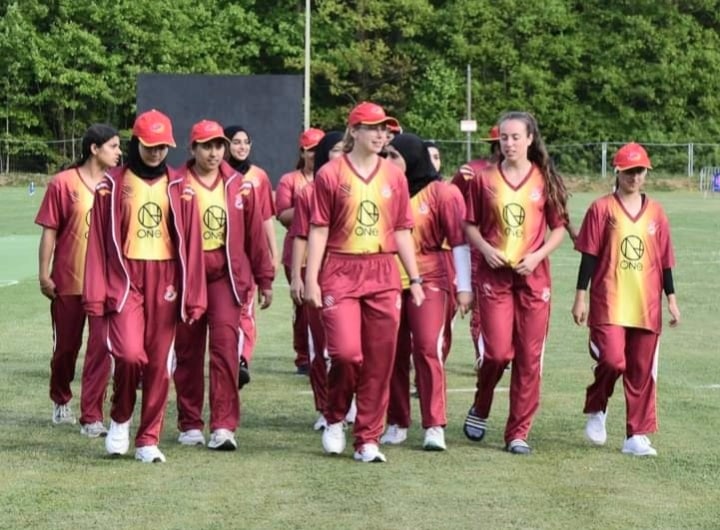 Spain Womens National Cricket squad training in France during the historic T20 International tour.