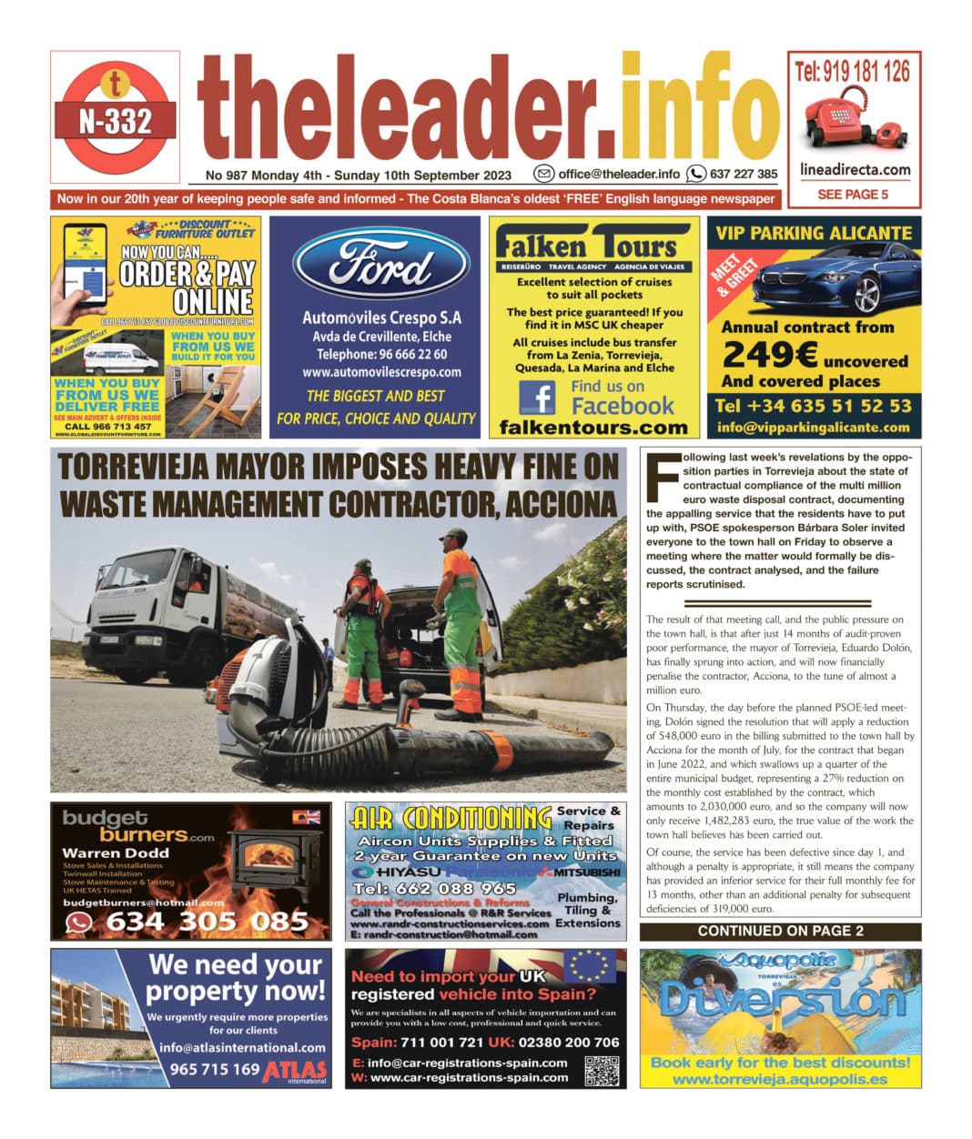 The Leader Newspaper 04 September 2023 – Edition 987