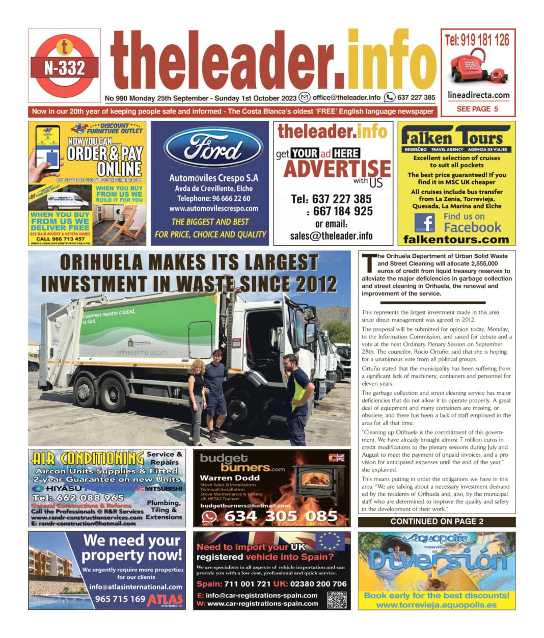 The Leader Newspaper 25 September 2023 – Edition 990