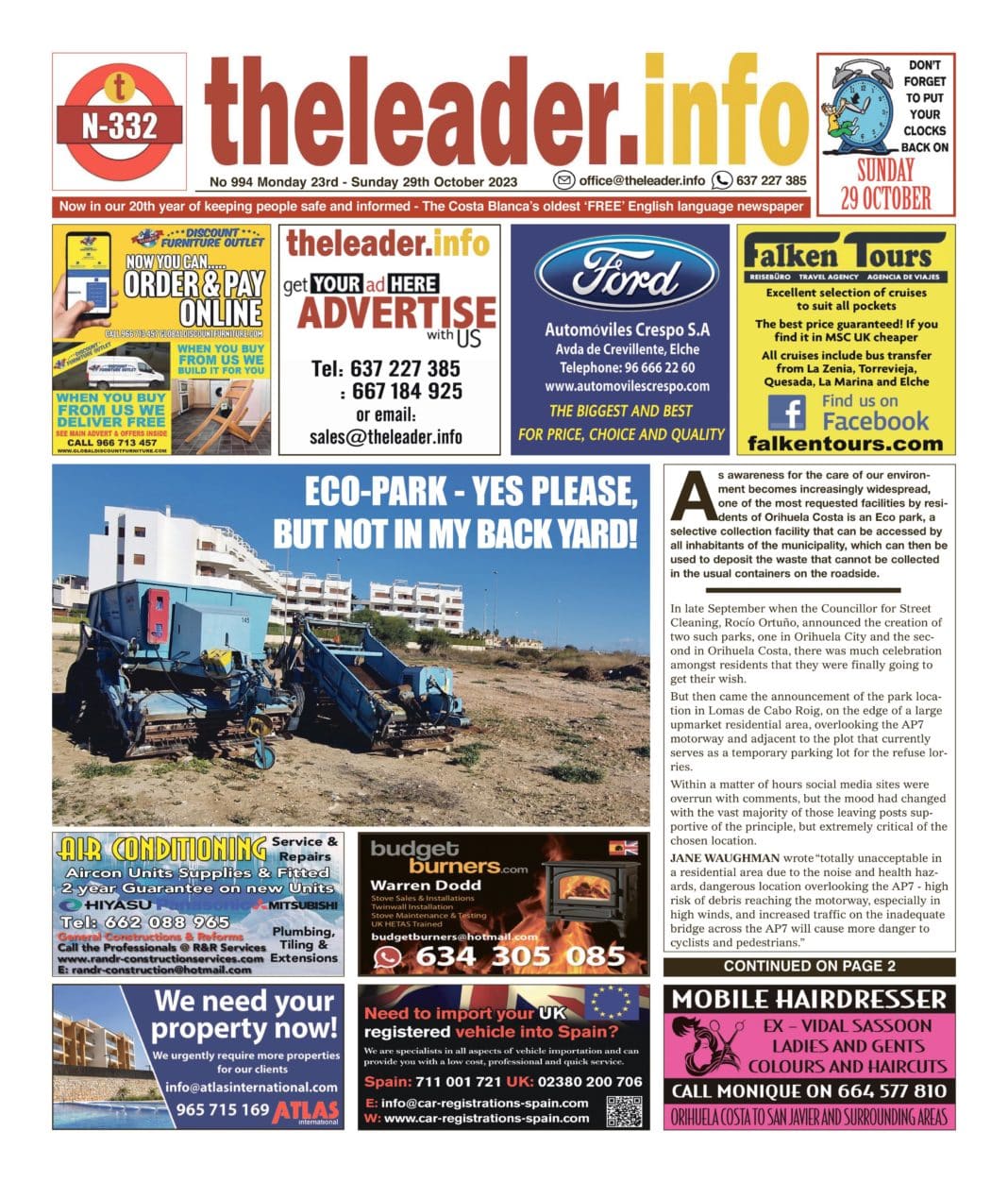 The Leader Newspaper 23 October 2023 – Edition 994