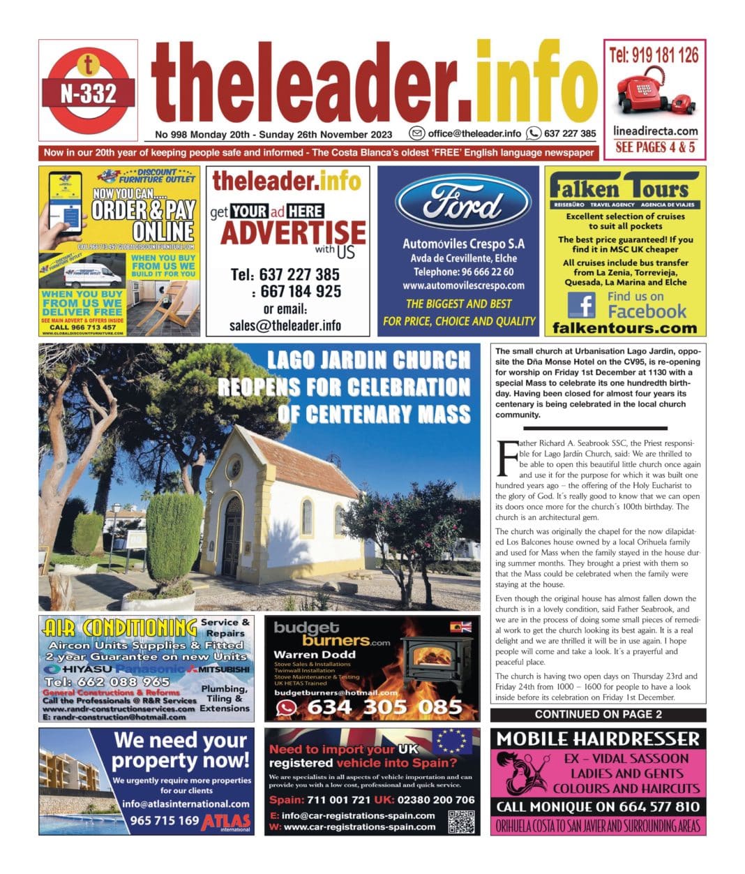 The Leader Newspaper 20 November 2023 – Edition 998