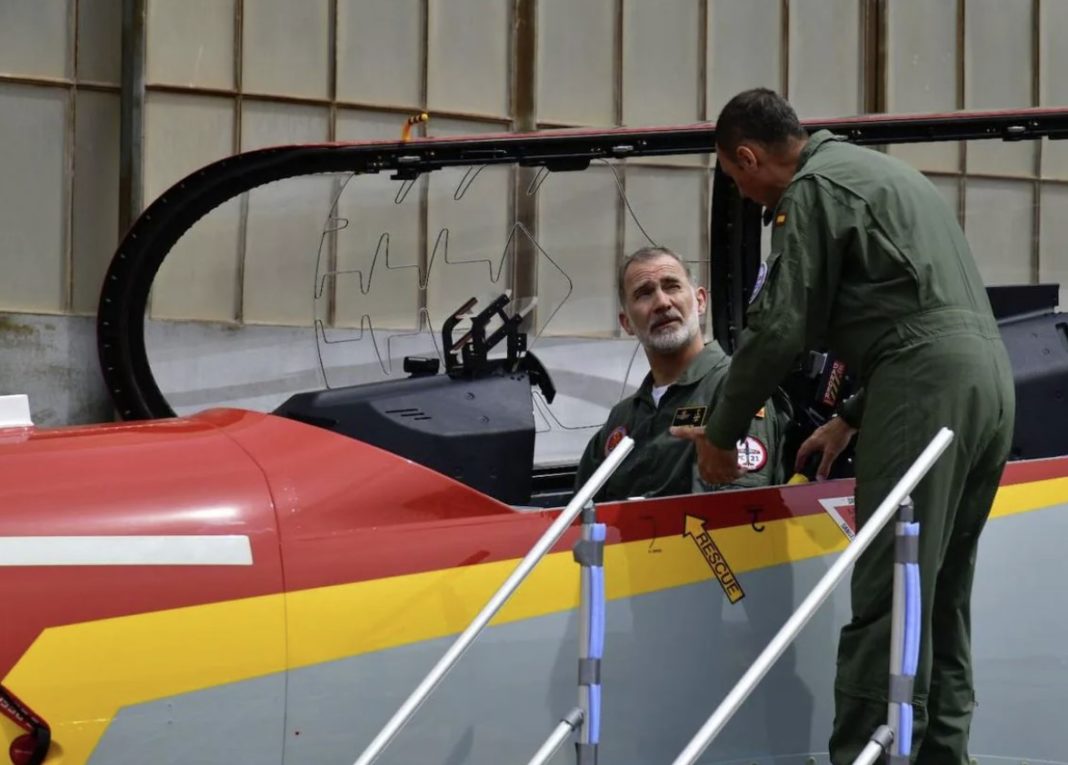 King Felipe pays visit to the San Javier Air Base.