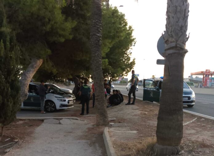 Immigrants in Cala Mosca last week were quickly gathered up by Guardia Civil