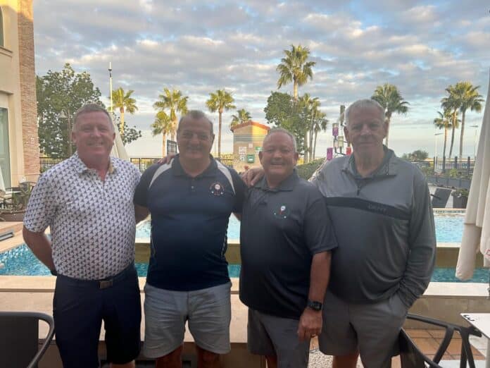 Winners pictured Denis Ryan (Gold, left), Adrian Roberts (Silver, second left), Lee Eastman (Captain, second right) and Martin Readman (Bronze, right). 